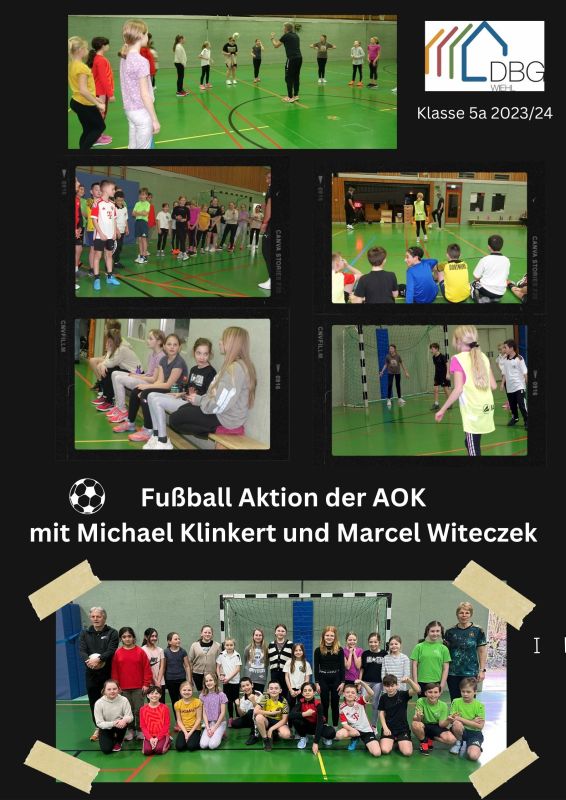 Fußball Aktion der AOK 